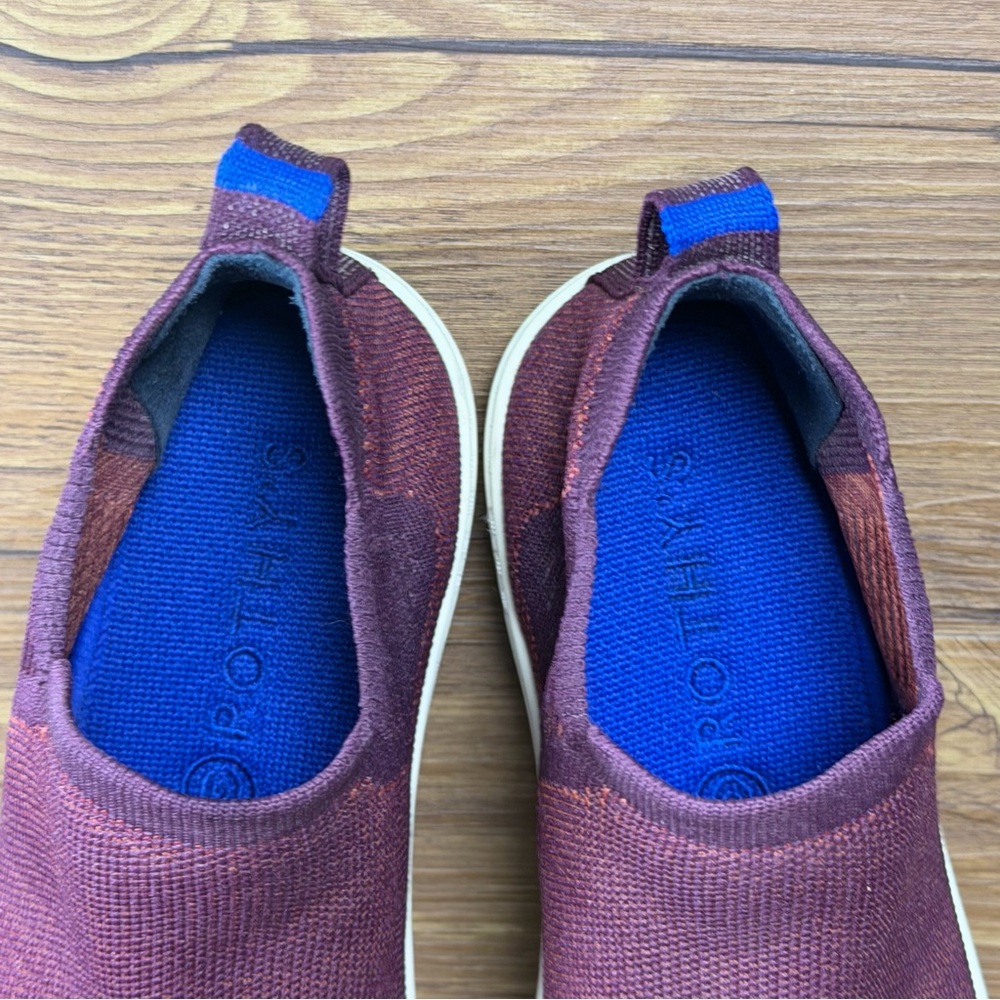 ROTHY’S The Chelsea Plum Melange‎ Sneakers Women’s Size 7.5 Slip-On Shoes - Picture 11 of 13